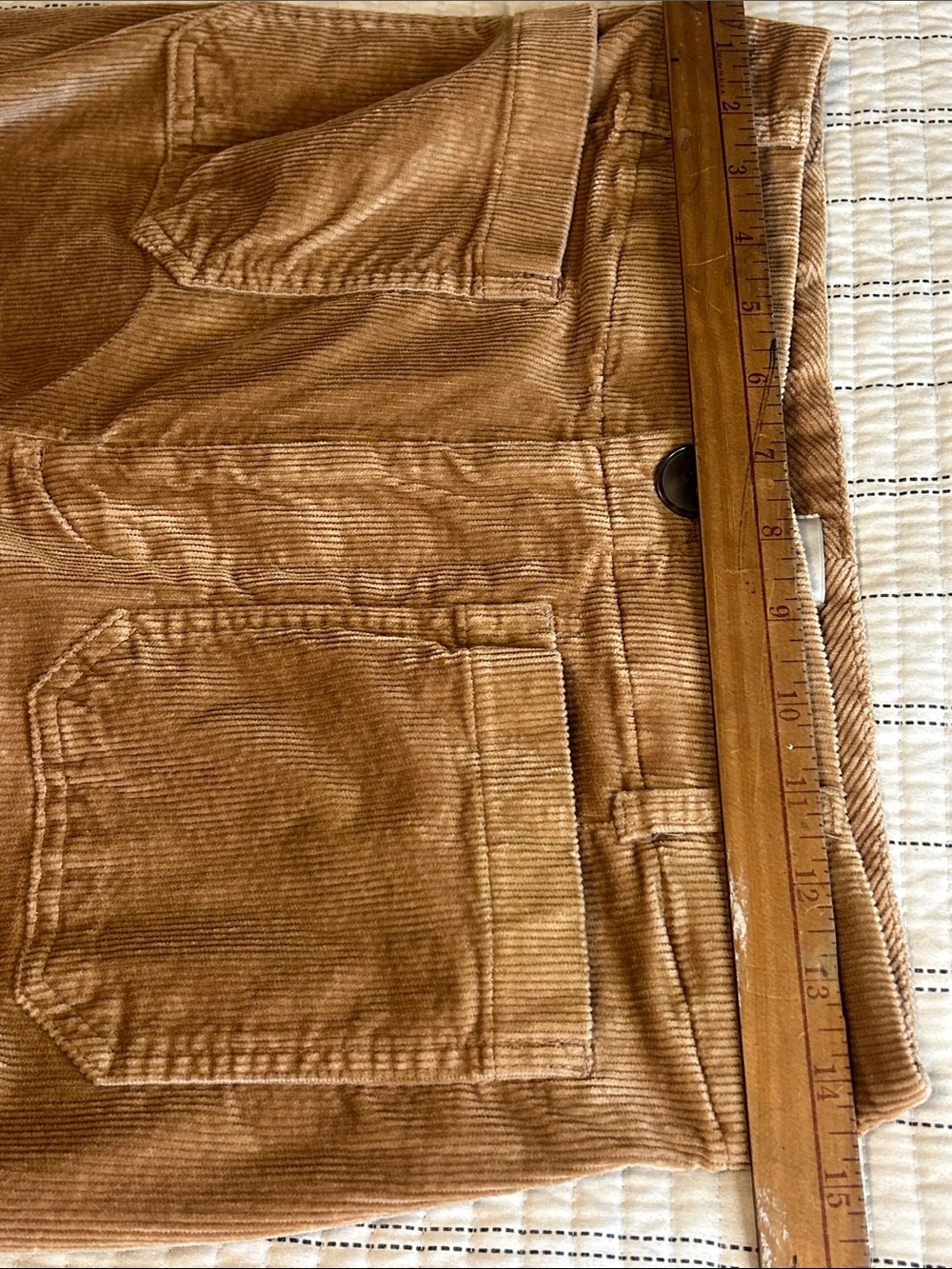 Anthropologie Maeve Collette Camel Corduroy Full Length Wide Leg Pants Women 29 - Picture 10 of 14